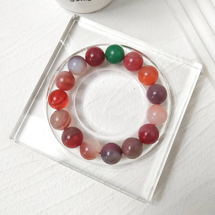 Calm Strength Classic Yanyuan Agate Bead Bracelet