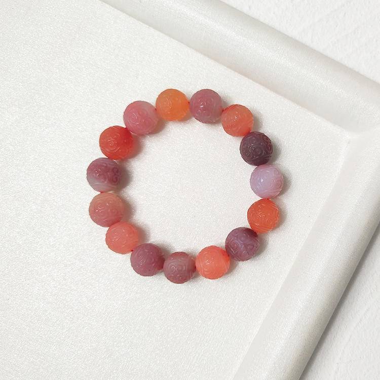 Flowing Transformation Floating Carved Yanyuan Agate Bracele