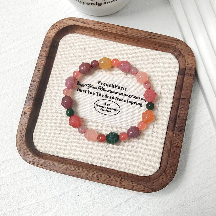 Grounded Light Yanyuan Agate Bead Bracelet