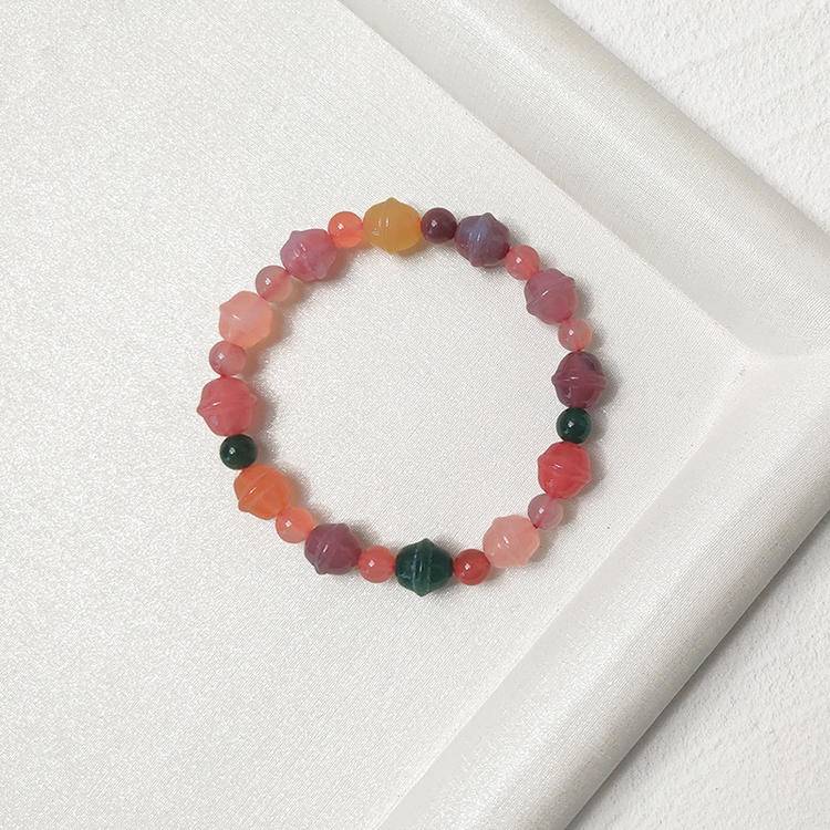 Grounded Light Yanyuan Agate Bead Bracelet
