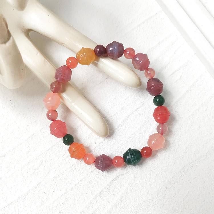 Grounded Light Yanyuan Agate Bead Bracelet