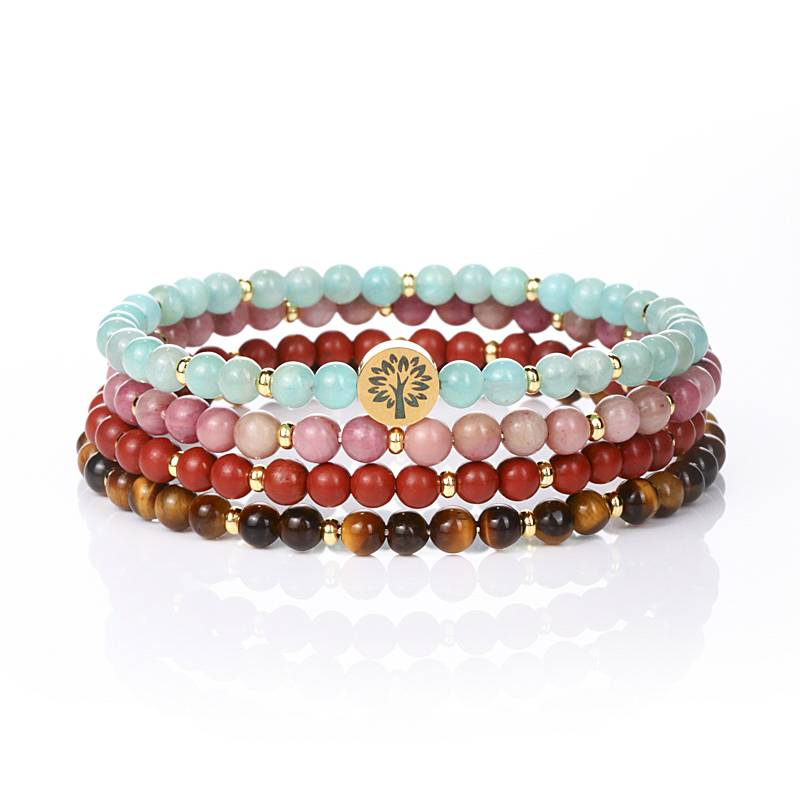 Four-in-One Energy Series Bracelet Set - Strength & Courage