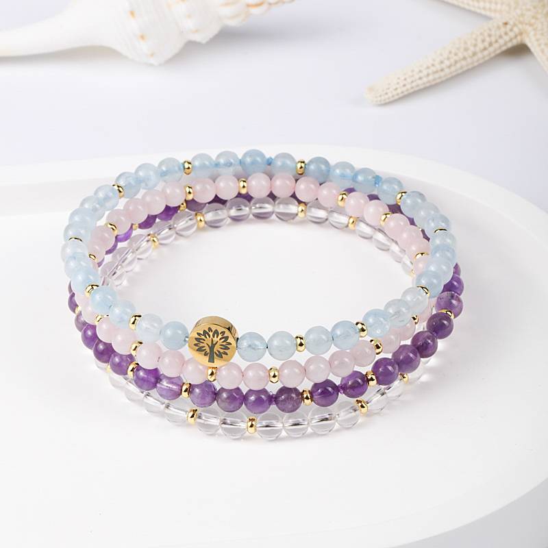 Four-in-One Energy Series Bracelet Set - Inner Peace & Tranquility