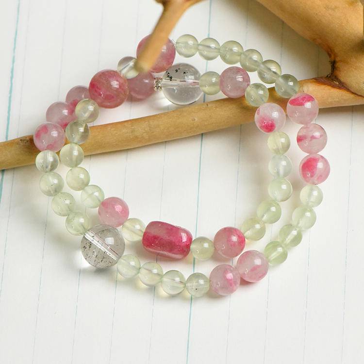 Elemental Harmony Green Phantom & Prehnite Balance Bracelet