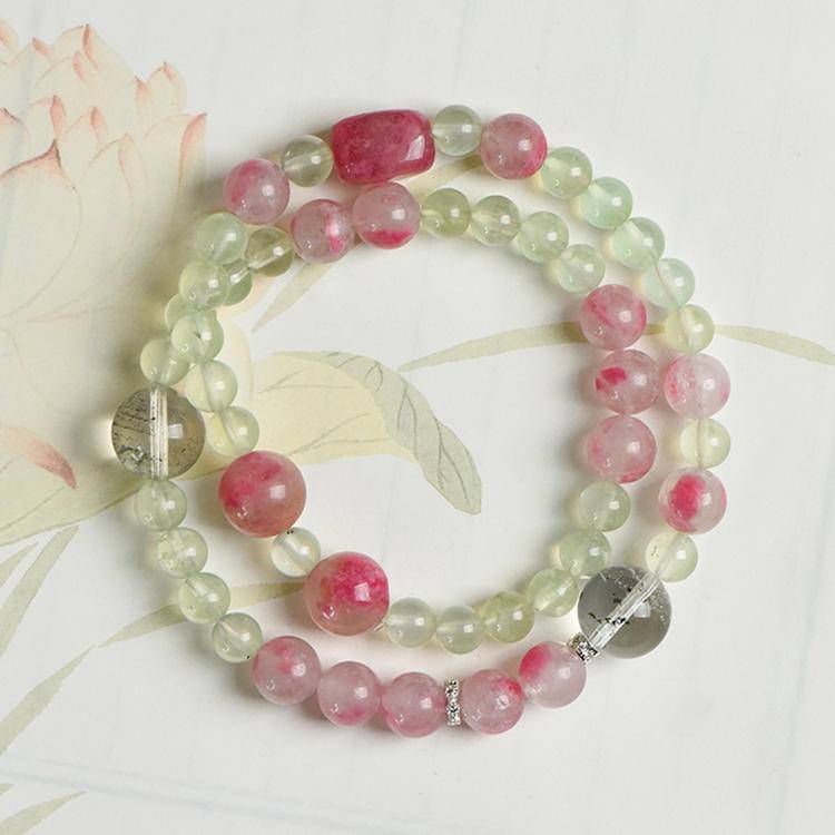 Elemental Harmony Green Phantom & Prehnite Balance Bracelet