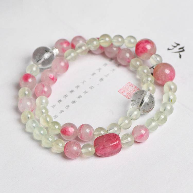 Elemental Harmony Green Phantom & Prehnite Balance Bracelet