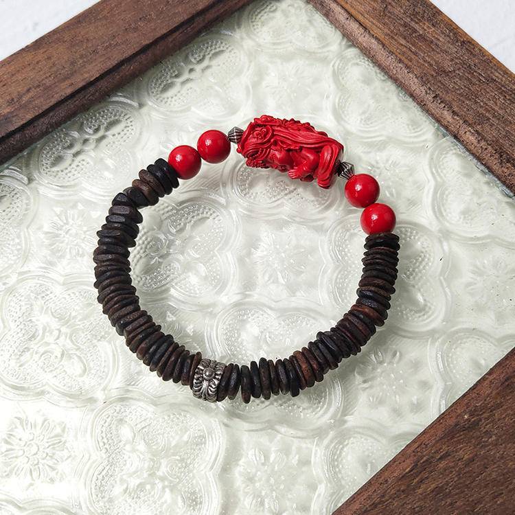 Sacred Purifier Cinnabar & Agarwood Spiritual Protection Bracelet