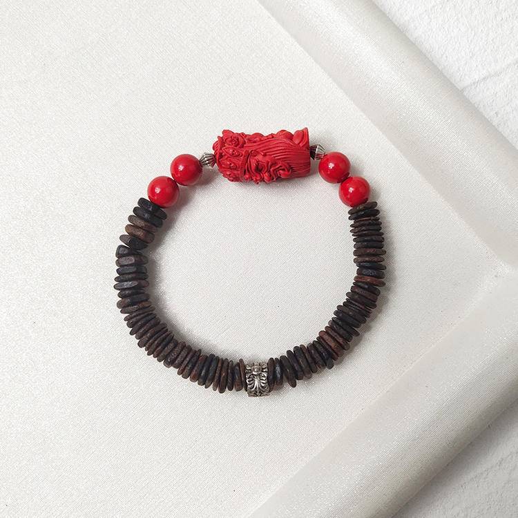 Sacred Purifier Cinnabar & Agarwood Spiritual Protection Bracelet