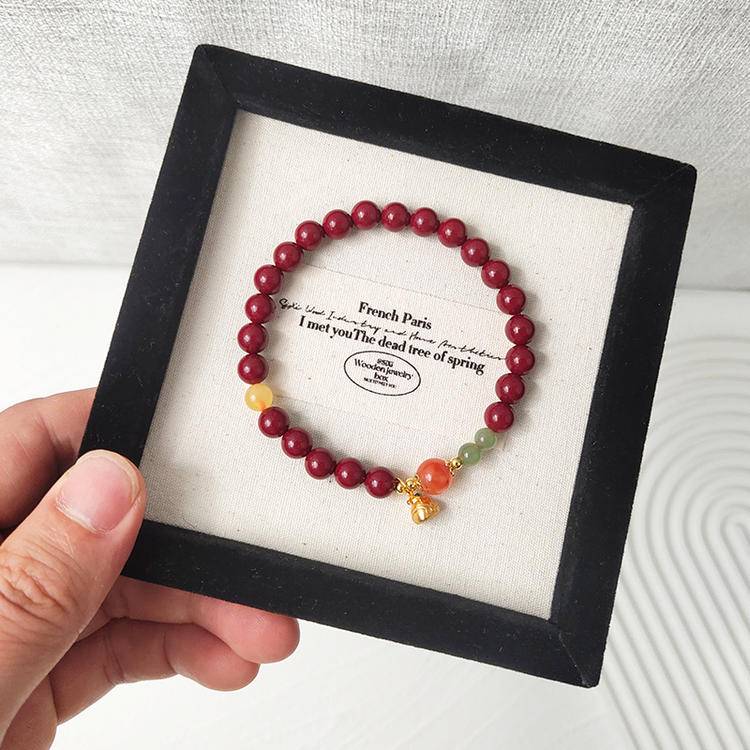 Scholar's Path Cinnabar, Agate & Amber Success Bracelet