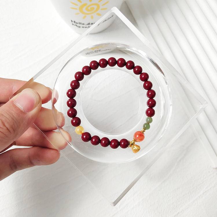 Scholar's Path Cinnabar, Agate & Amber Success Bracelet
