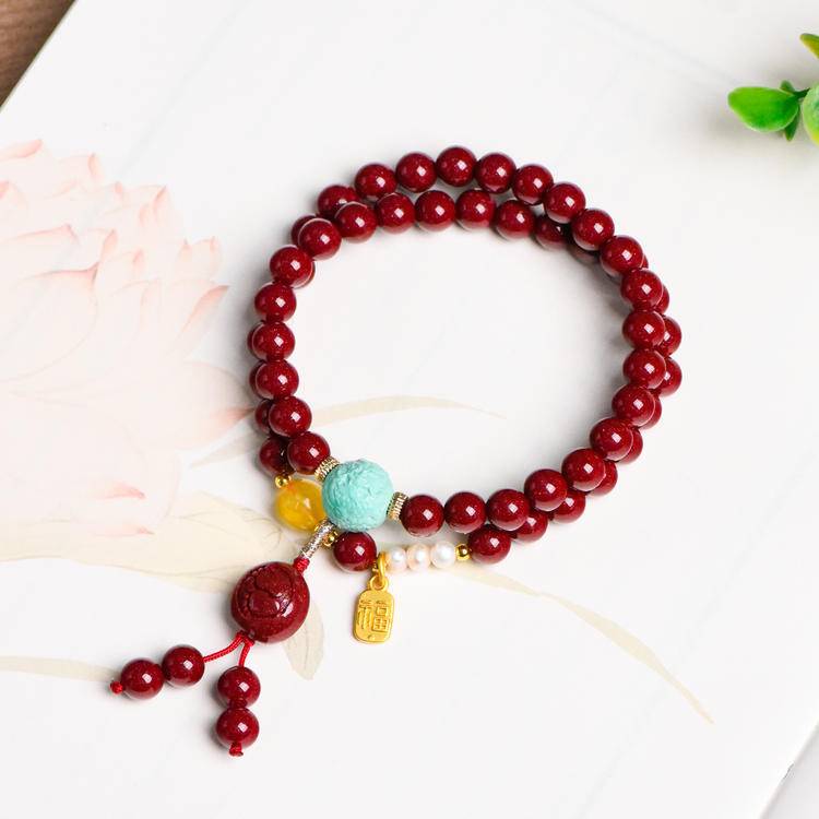 Evil Repeller Cinnabar Protection & Purification Bracelet