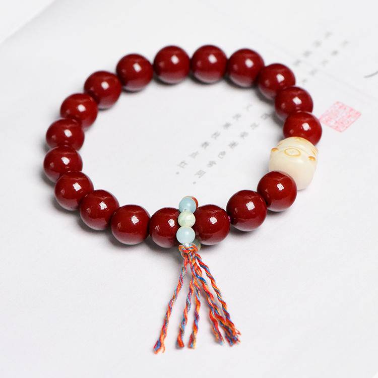 Awakened Path Cinnabar & Bodhi Seed Spiritual Bracelet