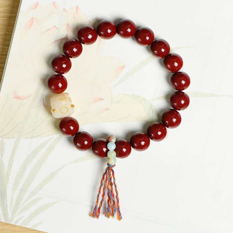 Awakened Path Cinnabar & Bodhi Seed Spiritual Bracelet