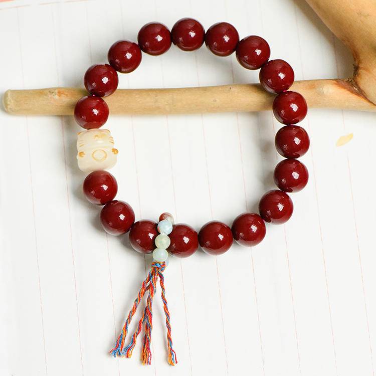 Awakened Path Cinnabar & Bodhi Seed Spiritual Bracelet