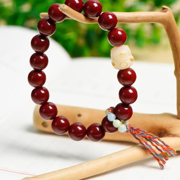 Awakened Path Cinnabar & Bodhi Seed Spiritual Bracelet