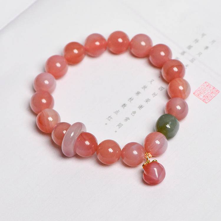 Sweet Abundance Yanyuan Agate & Cherry Charm Bracelet